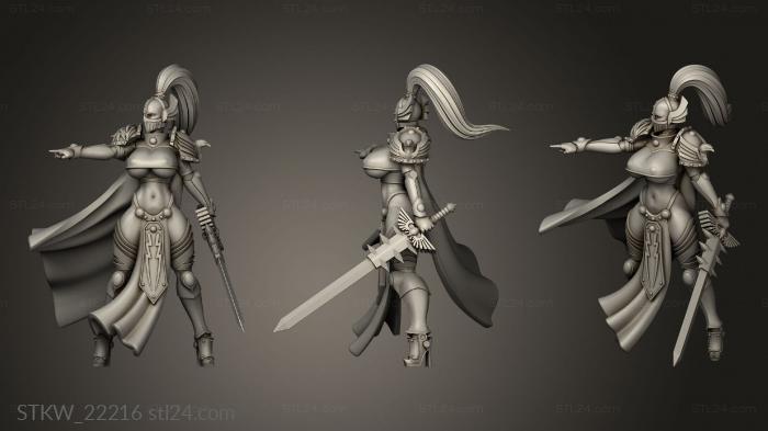 Military figurines (knight cloth, STKW_22216) 3D models for cnc