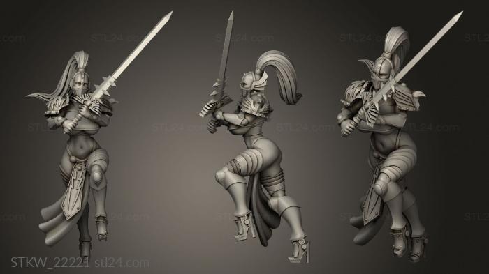 Military figurines (sword, STKW_22221) 3D models for cnc