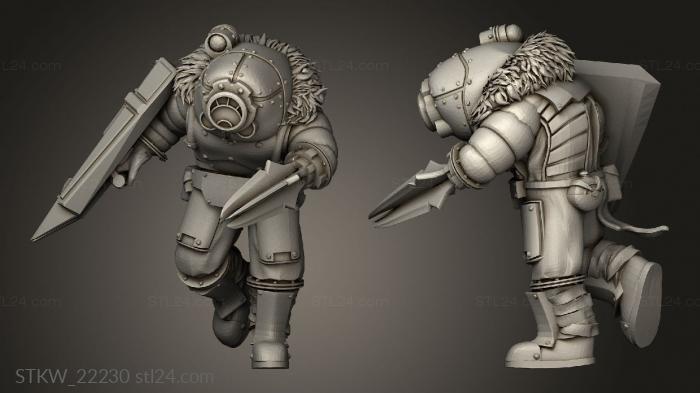 Military figurines (TMC Lunar Ogres Auxilia Ogre sv, STKW_22230) 3D models for cnc