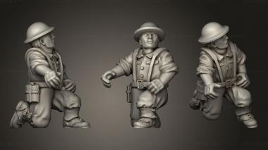 Military figurines GREAT BRITAIN ADILLO GUNNER 3d model