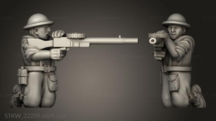 Military figurines (GREAT BRITAIN ADILLO GUNNER, STKW_22239) 3D models for cnc
