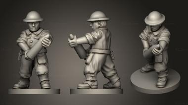 Military figurines GREAT BRITAIN HOWITZER CREW 3d model