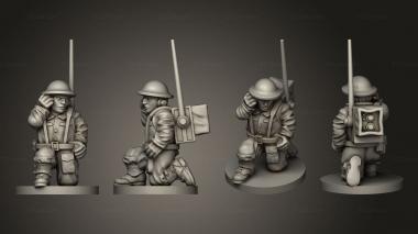 Military figurines GREAT BRITAIN HOWITZER CREW 3d model