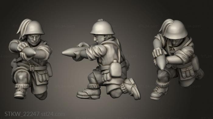 Military figurines (ITALY Cannone ASSISTANT, STKW_22247) 3D models for cnc