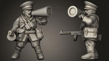 Military figurines RUSSIA INFANTRY POLITICAL COMMISSAR 3d model
