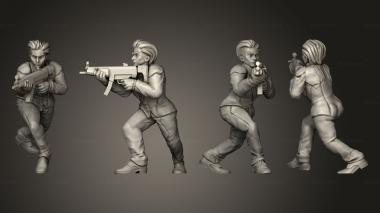 Military figurines AGENT B 1 GiRL 3d model