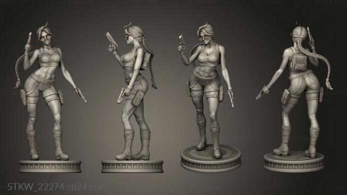 Military figurines (Tomb Raider Erik Nascimento Do BACK, STKW_22274) 3D models for cnc