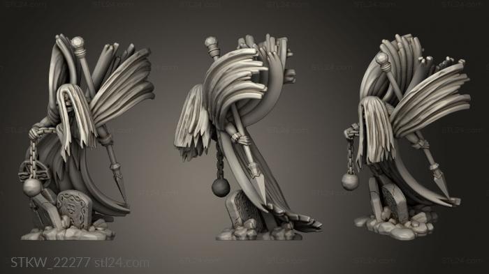 Military figurines (Zombie Graveyard Ghost Spear, STKW_22277) 3D models for cnc