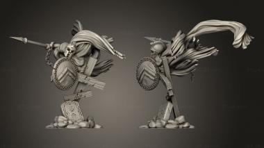 Military figurines Zombie Graveyard Ghost Spear Shield 3d model