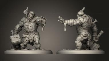 Military figurines Zombie Ogre Hammer 3d model