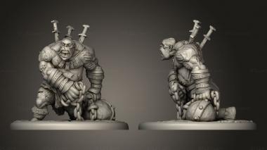 Military figurines Zombie Ogre Wrecking Ball 3d model