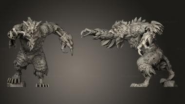 Military figurines Zombie Owlbear Attacking 3d model