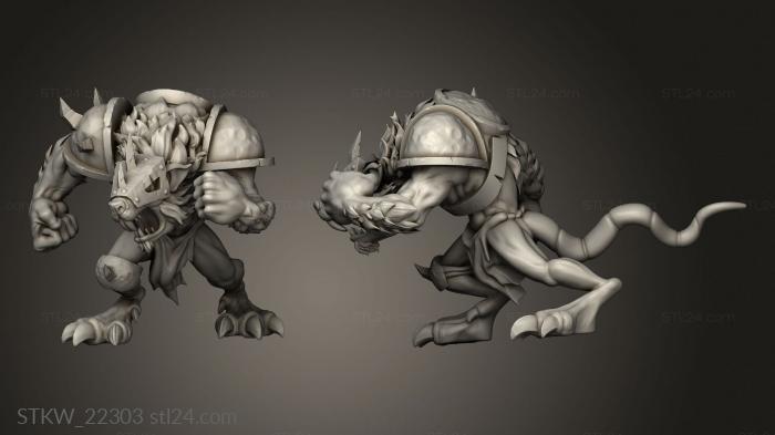 Military figurines (TORCHLIGHT SEWERS, STKW_22303) 3D models for cnc