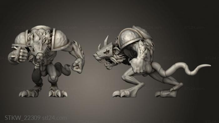 Military figurines (TORCHLIGHT SEWERS, STKW_22309) 3D models for cnc