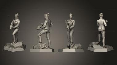 Military figurines Agent H 3d model