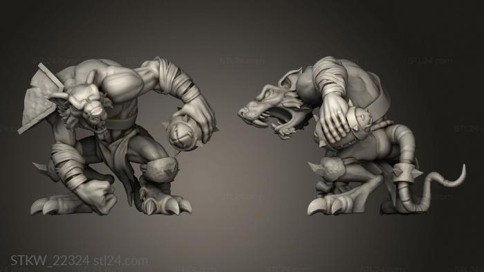 Military figurines (TORCHLIGHT SEWERS TH, STKW_22324) 3D models for cnc