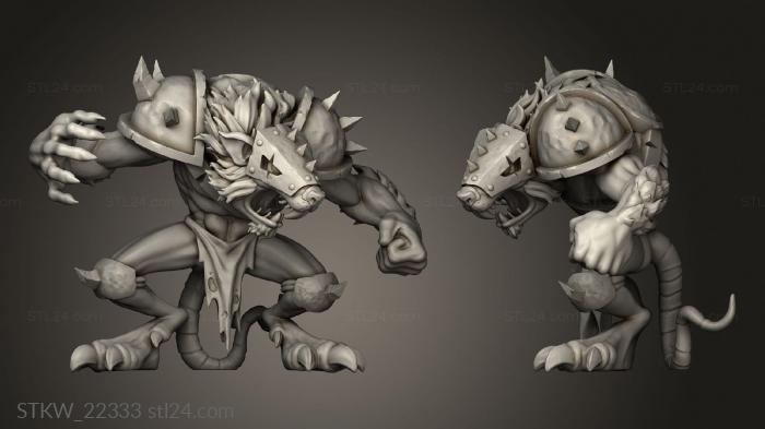 Military figurines (TORCHLIGHT SEWER, STKW_22333) 3D models for cnc