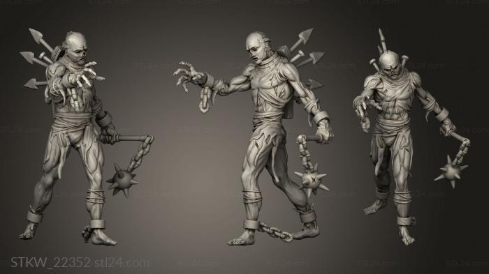 Military figurines (Tormented Souls, STKW_22352) 3D models for cnc