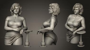 Military figurines Stefania Ferrario dress hair long 3d model