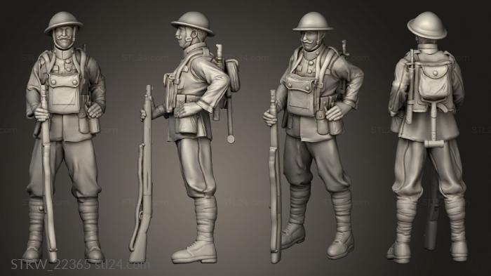 Military figurines (Soldier AM, STKW_22365) 3D models for cnc