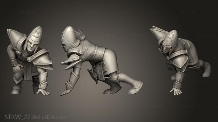 Military figurines (touch elf line Fantasy Football, STKW_22366) 3D models for cnc