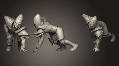 Military figurines touch elf line Fantasy Football 3d model
