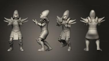 Military figurines touch elf line Fantasy Football 3d model