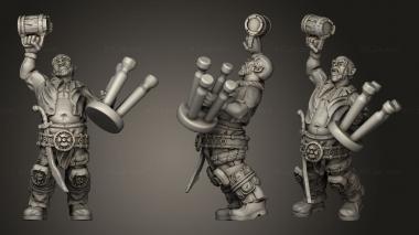Military figurines Townsfolk Drunk Town 3d model