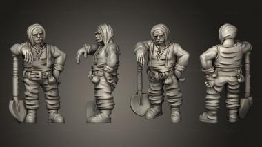 Military figurines Townsfolk Male 3d model