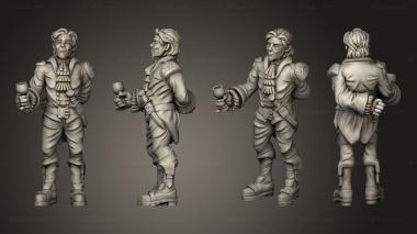 Military figurines Townsfolkble Male 3d model