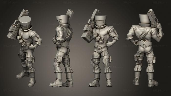 Military figurines (Agentes AIM, STKW_2238) 3D models for cnc