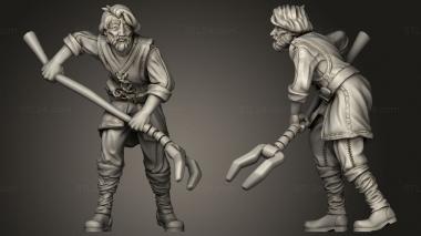 Military figurines Townsfolk Stable Keeper 3d model