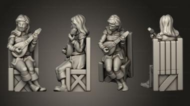 Military figurines townsfolk starter patron 3d model
