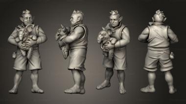 Military figurines townfolk 3d model