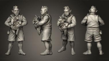 Military figurines townfolk 3d model