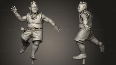 Military figurines townfolk 3d model