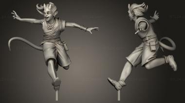 Military figurines townfolk 3d model