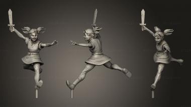Military figurines townsfolk 3d model