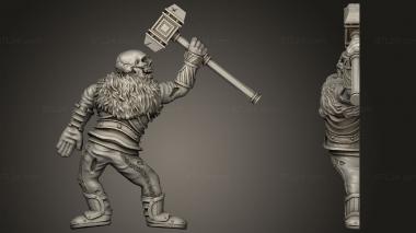 Military figurines Dead Dwarfs dwarf warrior 3d model
