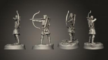 Military figurines Elven Archer elf 3d model