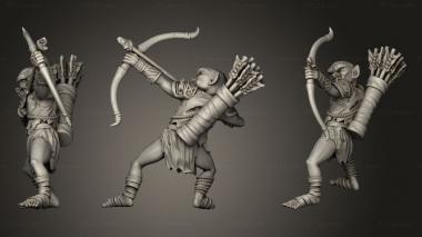 Military figurines Goblin Archers archer 3d model