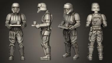 Military figurines Tray Trooper Shoretrooper Helmet 3d model