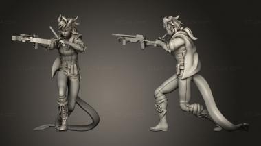 Military figurines Hunt Tiefling Seafarer Crossbow 3d model