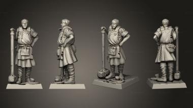 Military figurines TREBUCHET CREW 3d model