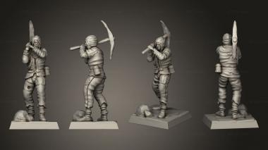 Military figurines TREBUCHET CREW a2 3d model