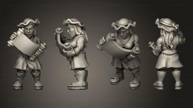 Military figurines trebuchet crew 3d model