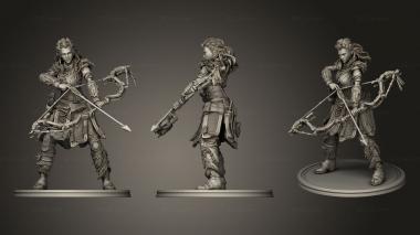 Military figurines Tribal Warrior Bow One 3d model