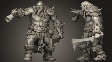 Military figurines Tribe Ogre Musician Music 3d model