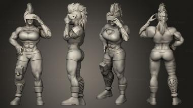 Military figurines TRIBES BAKAT CYBER FIGHTER BEA MALONZO 3d model