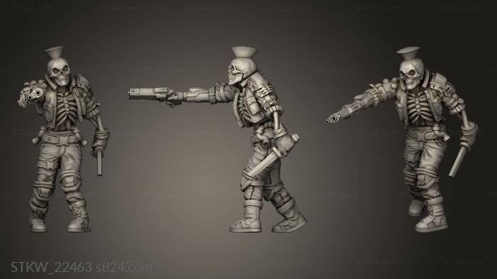 Military figurines (TRIBES CYBER BERNARDINO, STKW_22463) 3D models for cnc